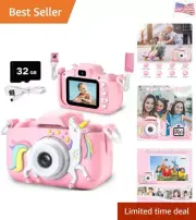 Kids Camera Toys for 3-8 Year Old Girls,Children Digital Video Camcorder Came...
