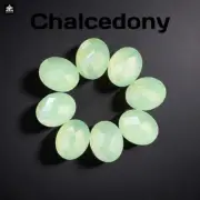 Natural Chalcedony Lot – 8 Pcs | 27.5Ct Total | 9x6mm Oval Shape | Jewelry Craft