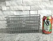 4-Pack Small Durable Wire Rectangle Organizing Storage Baskets 9 x 3 x 2