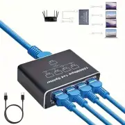 RJ45 Network Splitter Adapter 1000Mbps Gigabit Ethernet Cable Splitter 1 To 4 AU