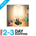 Dimmable LED Table Lamp Touch Control USB Charging Ports Nightstand Light