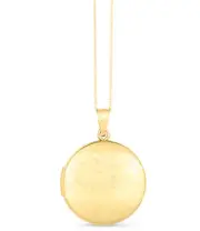 14k Yellow Gold Tree of Life Round Locket PENDANT 18" Necklace 4.2 Gr 20MM