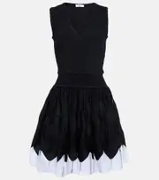 [Alaia] Alaïa V-neck minidress AU 16 black
