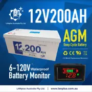 NEW 12V 200AH SLA AGM DEEP CYCLE BATTERY 1000CCA Solar Marine CARAVAN SOLAR 4WD