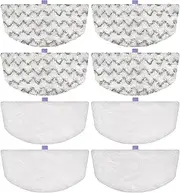 Steam Mop Replacement Pads Compatible with Bissell Powerfresh Steam Mop Pads for Bissell 1940 1806 1544 1440 2075 2685 Series Mops Resuable Floor Steamer Mop Pad Refills for Dry & Wet Cleaning, 8 Pack