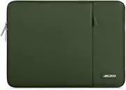 [MOSISO] Laptop Case 13.3 inch, 13-13.3 inch Laptop Sleeve Compatible with MacBook Air/Pro 13 / Pro 14, HP Dell ASUS Lenovo Notebook, Polyester Vertical Computer Sleeve Bag with Pocket, Army Green