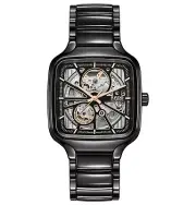 Rado true square automatic black open heart