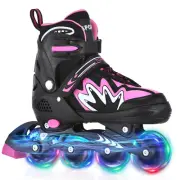 TOMSHOO Kids Roller Blades Adjustable Roller Skates With Light-Up Wheels Q1A3
