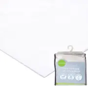 Playette Bamboo Travel Cot Fitted Sheet, White, Machine Washable (73X105X10Cm)