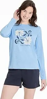 [LIFE IS GOOD] Womens Good Things are Coming Daisies Long Sleeve Sun Crusher T-Shirt