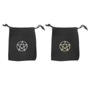 Velvet Pentagram Tarot for Oracle Card Storage Bag Small Drawstring Pouch