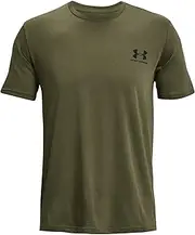 [Under Armour] Men Sportstyle Left Chest, Super Soft Men's T Shirt for Training and Fitness, Fast-Drying Men's T Shirt with Graphic