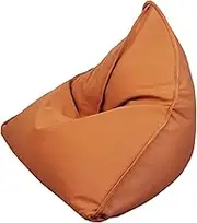 UYSOFRCV Beanbag Chair Slipcover Without Filling, Waterproof Indoor Outdoor Zipper Beanbag Chair Seat Cover Highback Beanbag for Adults and Kids,Orange,M