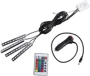 COOLHIYA Car LED Interior Lights 7 Color Atmosphere Lamps Strip Easy Install Neon for SUVs Trucks Boats
