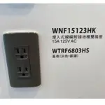 PANASONIC 國際牌 R系列附接地雙插座 WTRF6803HS+WNF15123HK 155236H【高雄永興】