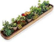 Creekview Home Emporium Dough Bowl for Decor - 30 Inch Long Wooden Tray Baguette Trough - Acacia Wood Decorative Oblong Centerpiece Boat - Rustic Primitive Farmhouse Amish Fruit Bowl for Long Table