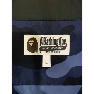 A Bathing Ape Bape 藍色迷彩短袖襯衫