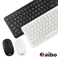 在飛比找momo購物網優惠-【aibo】KM10 超薄型文青風 2.4G無線鍵盤滑鼠組