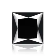 1.03ct Black Diamond Glowing luster princess cut 100% natural earth mined