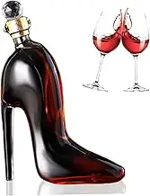 Wine Decanter for Women High-Heeled Shoes Shape Decanter Set 350ml Wine Set Transparency Sealing Accessories for Women Bars Night Clubs Hotels-