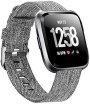 Replacement Band for Fitbit Versa 2 Fabric Canvas Watch Strap Wristband - Breathable, Comfortable & Stylish Wristband with Quick Release