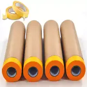 Pre-Taped Paint Masking Paper and Masking Tape Sets,4 Rolls 22Inch-50Feet Painte