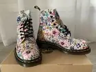 RARE NEW IN BOX Dr Marten Pascal Bone & Marrow Pink Wanderlust Floral Boots US 8