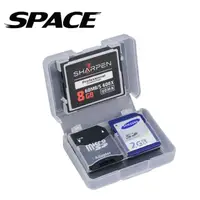 在飛比找PChome24h購物優惠-SPACE (1CF卡+4SD) 透明記憶卡收納盒