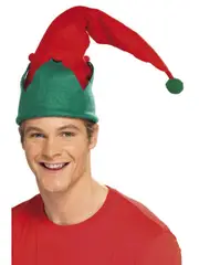 Santa Elf Hat with Pom Pom