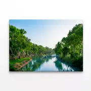 Lake Reflecting the Sky View Print 100% Australian Made 120 x 90cm (Stretched)
