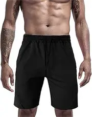 [Atractivoll] Mens Casual Shorts Quick Dry Workout Running or Gym Training Short with Pockets