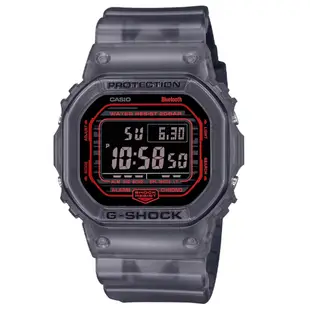 CASIO 卡西歐 G-SHOCK 智慧藍芽 半透明漸層配色方形電子錶-黑(DW-B5600G-1 防水200米)