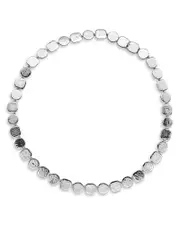 Ippolita Sterling Silver 925 Classico Hammered Surface Flexible Collar Necklace, 18