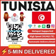 [eSIM] Tunisia eSIM Data Travel trip e sim card eSIM Data Roaming Túnez eSIM A