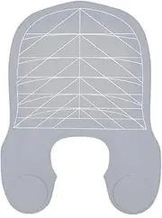Hair Cutting Collar, Waterproof Silicone Hair Dye Collar with Angular & Straight Cutting Guidelines, Barber Stylist Hair Cutting Pad for Hair Salons, Barbershops (Gray)