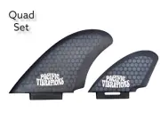 PACIFIC VIBRATIONS Sea Side quad LokBox Lox Box SURFBOARD Fins Fiberglass smoke
