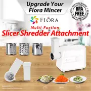 Slicer Shredder Attachment for Flora 500/550 Series Electric Meat Mincer Grinder