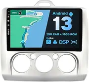 Android 13 IPS Car Stereo for Ford Focus (2004-2011) - 2G+32G - Wireless CarPlay/Android Auto - Rear Camera Free - 9 Inch 2 Din - DAB Steering Wheel Fast-Boot DSP Bluetooth WiFi