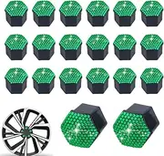 Tire Lug Nut Caps | Shining Hub Screw Cover Set of 20,Wheel Nut Caps Decoration for Car, Rim Protector for Vehicles Van Truck Tractor