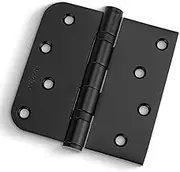 Haidms 6pack Heavy Duty Matte Black Door Hinges Matte Black Door Hinges 4Inch Black Interior Door Hinges with Square&Round Radius Corner