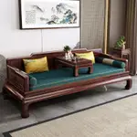 家具 金絲檀木羅漢床新中式實木三人位沙發客廳小戶型泡茶仿紅木家具