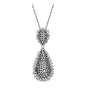 Genevive Two-Tone CZ Pendant