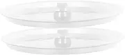 Kisangel 2pcs Bird Cage Bottom Tray Clear Plastic Bird Litter Trays Parakeet Poop Holder Parrot Cage Accessories Reusable Litter Plate for Keeping Clean