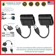 PS2 Controller to USB Adapter Converter 2 Pack for PS3 PC Gaming No Driver