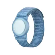 Nevenka Protective Case for Air Tag GPS Tracker Holder with Nylon Bracelet-Cape Blue