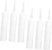 Reusable Sealant 6pcs Plastic Caulk Tubes Refillable Caulking Tube for Home