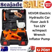 Jack Electric Hydraulic Car Floor Jack 5 Ton 12V W/Impact Wrench Inflator Pump