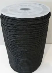 24mm x 25m Polyester Rope Double Braid Marine Yacht Sailing Mooring Boat Black
