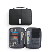 Passport Holder Waterproof Travel Document Wallet RFID Bag Family Case Organizer - Black