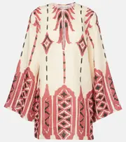 [Johanna Ortiz] Johanna Ortiz Linen minidress AU 6 multicoloured
